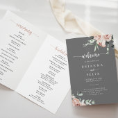 Programme Rose rose classique Gris floral plié