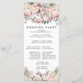 Programme Rose rose rustique Mariage floral (Dos)