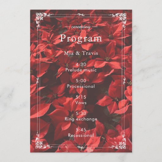 Programme Rose Rouge Romantique | Élégant Fleurs Personnalis (Devant)