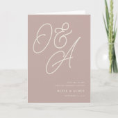 Programme Rose Taupe | Mariage de monogramme de filigrane de (Devant)