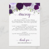 Programme Roses Bohèmes Violettes Mariage Accueil & Programm (Dos)