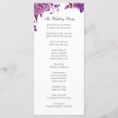 Programme Roses roses et violets. fleurs lilas mariages (Dos)