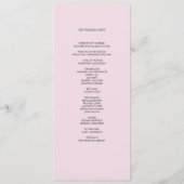 Programme Roses roses parfumées, Cérémonie Mariage (Dos)