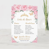 Programme Roses roses Quinceanera Princess Butterflies (Dos)