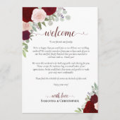 Programme Roses Rouge Bourguignon Mariage Bienvenue & Itinér (Devant)