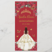 Programme Roses Rouges Roses Florales Robe Blanche Quinceañe (Dos)