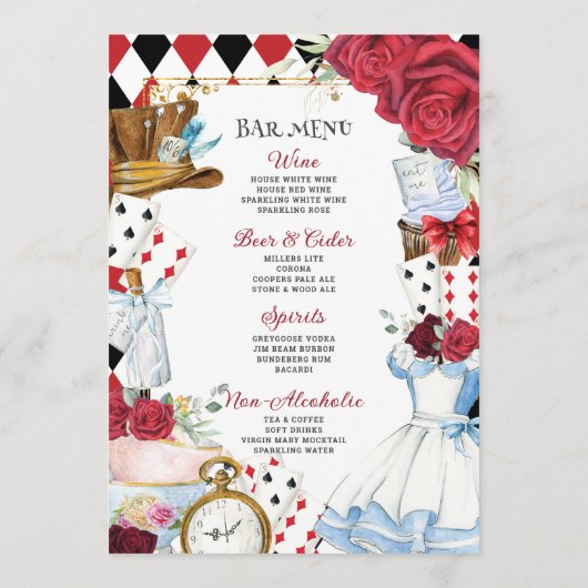 Programme Rouge Floral Alice au Pays des Merveilles Annivers (Dos)