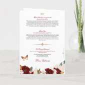 Programme Rouge Roses Gold Tiara Butterfly Quinceanera (Dos)