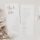 Programme Rouille | Mariage de script manuscrit moderne