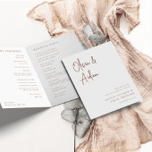 Programme Rouille | Mariage de script manuscrit moderne