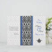 Programme Royal Blue and Black Mariage damassé (Debout devant)