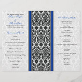 Programme Royal Blue and Black Mariage damassé (Dos)