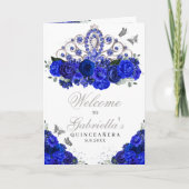 Programme Royal Blue Silver Tiara Quinceanera (Devant)