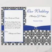 Programme Royal Blue, White, Black Mariage damassé (Devant)