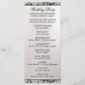 Programme Ruban et Parties scintillant sur perle - Mariage E (Dos)