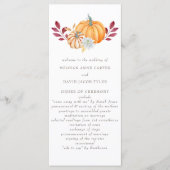 Programme Russe Aquarelle Citrouille orange Mariage de autom (Devant)