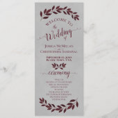 Programme Russe Bourgogne Feuilles d'aquarelle sur Mariage g (Devant)