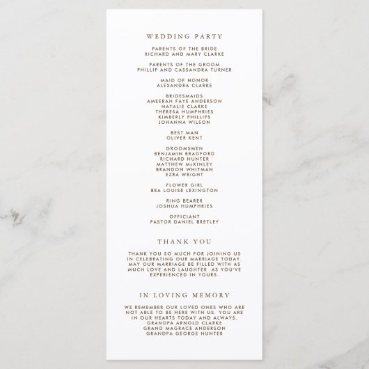 Programme Russe chute Feuille Garland Mariage d'automne (Dos)