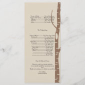 Programme Rustic Birch Trees and Deer Wedding Program (Dos)