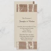 Programme Rustic Birch Trees and Deer Wedding Program (Devant / Derrière)