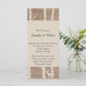 Programme Rustic Birch Trees and Deer Wedding Program (Debout devant)