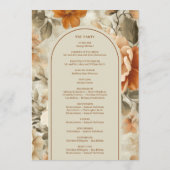 Programme Rustic Boho Burnt Orange Ivory Olive Program (Dos)
