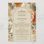 Programme Rustic Boho Burnt Orange Ivory Olive Program (Devant)