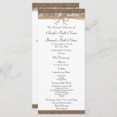 Programme Rustic Burlap et Twine Wedding Program (Devant / Derrière)