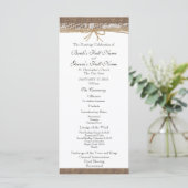 Programme Rustic Burlap et Twine Wedding Program (Debout devant)