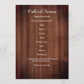 Programme Rustic Celebration Of Life Memorial Funeral Progra (Dos)