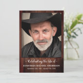 Programme Rustic Celebration Of Life Memorial Funeral Progra (Debout devant)