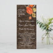 Programme Rustic Chic Brown Mariage Rose Vintage (Debout devant)