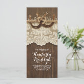 Programme Rustic Country Horseshoes LaceWood Wedding Program (Debout devant)