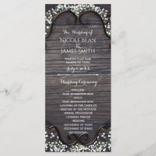 Programme Rustic Country Western Babys Breath & Wood Program