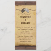 Programme Rustic Cowboy Casquettes Barbed Wire Wedding Progr (Devant)