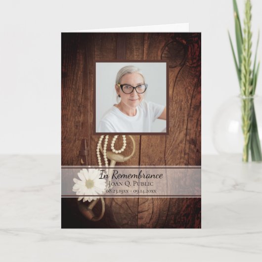 Programme Rustic Daisy et Horse Bit Western Funeral Service (Devant)