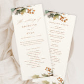 Programme Rustic Fall Greenery Feuille Foliage Mariage