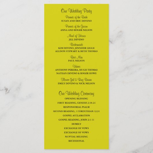 Programme Rustic Mason Jar et Fleur sauvage Daisies Programm (Dos)