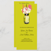 Programme Rustic Mason Jar et Fleur sauvage Daisies Programm (Devant / Derrière)