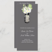 Programme Rustic Mason Jar et Fleur sauvage Daisies Programm (Devant / Derrière)