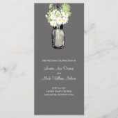 Programme Rustic Mason Jar et Fleur sauvage Daisies Programm (Devant)