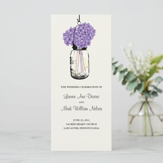 Programme Rustic Mason Jar et Hydrangeas (Debout devant)
