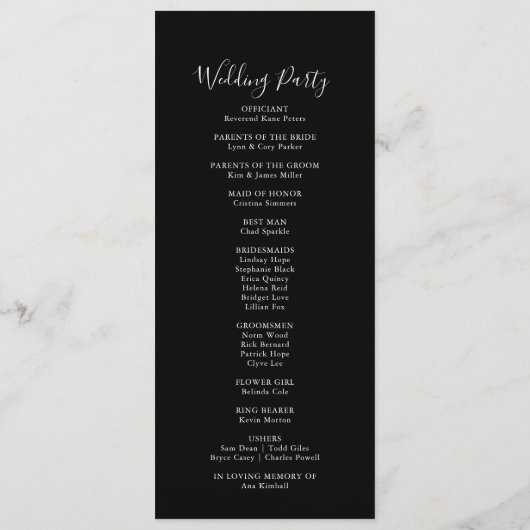 Programme Rustic Meadow Botanical Wedding Program (Dos)