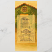 Programme Rustic Napa Valley Vineyard Mariage d'or (Devant)