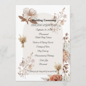 Programme Rustic Neutral Wedding Program (Devant)