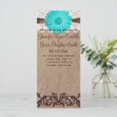 Programme Rustic Turquoise Gerber Daisy Mariage campagnard P (Debout devant)