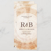 Programme Rustic Wood Tree écorce Personnalités Noms de Mari (Devant / Derrière)