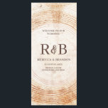 Programme Rustic Wood Tree écorce Personnalités Noms de Mari<br><div class="desc">Donnez le ton de votre fête rustique avec ces Cartes de mariage et de programme personnalisées de l'écorce rustique en bois. Doté d'un arrière - plan d'écorce d'arbre naturel, personnalisez-les avec vos noms, monogramme, détails de cérémonie, noms de fête de mariage et calendrier. Parfait pour les mariages de plein air,...</div>