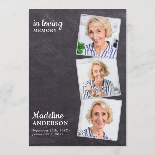 Programme Rustique 3 Photo Memorial Ordre de service Funérai (Devant)