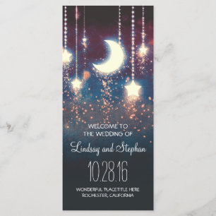 programme rustique de lune et de mariage d'étoiles